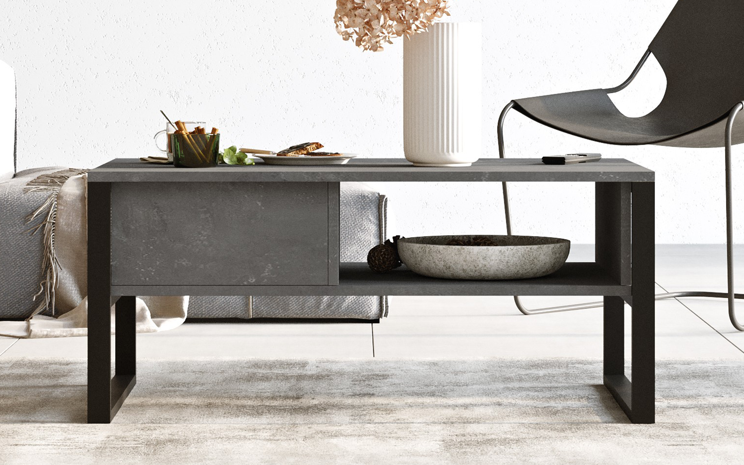 Masuta de cafea Milas, gri  4